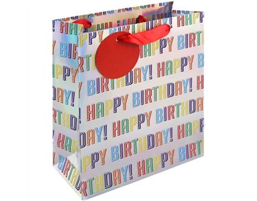 HOLO BIRTHDAY MEDIUM GIFT BAG 6S