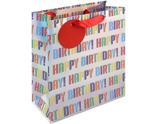 HOLO BIRTHDAY MEDIUM GIFT BAG 6S