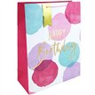 PINK WATERCOLOUR HAPPY BIRTHDAY XLG GIFT BAG 6S