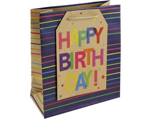 BIRTHDAY TAG MEDIUM GIFT BAG 6S