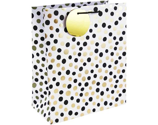 MONO DOTS WHITE LARGE GIFT BAG 6S