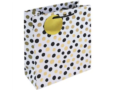 MONO DOTS WHITE MEDIUM GIFT BAG 6S