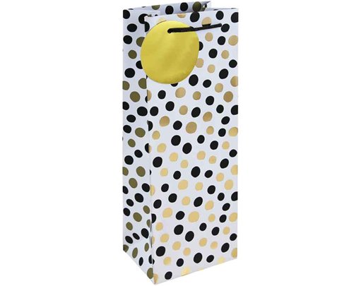 MONO DOTS WHITE BOTTLE BAG 6S