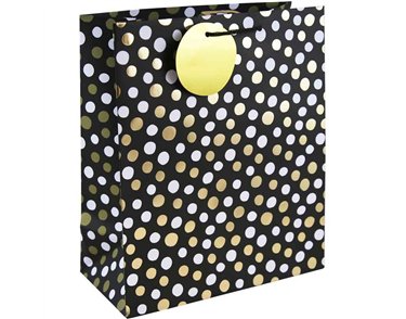 MONO DOTS BLACK LARGE GIFT BAG 6S