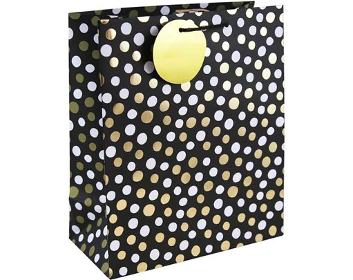 MONO DOTS BLACK LARGE GIFT BAG 6S