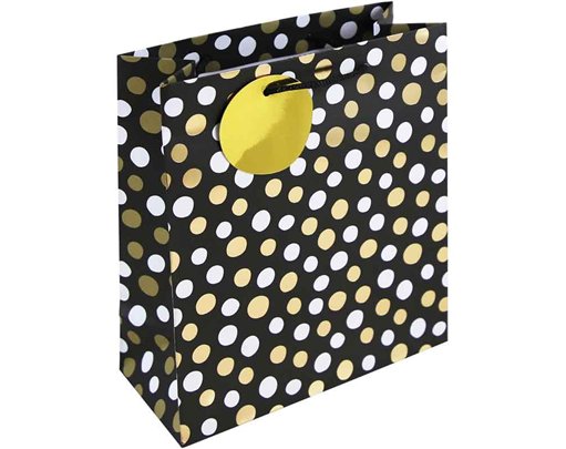MONO DOTS BLACK MEDIUM GIFT BAG 6S