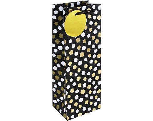 MONO DOTS BLACK BOTTLE BAG 6S