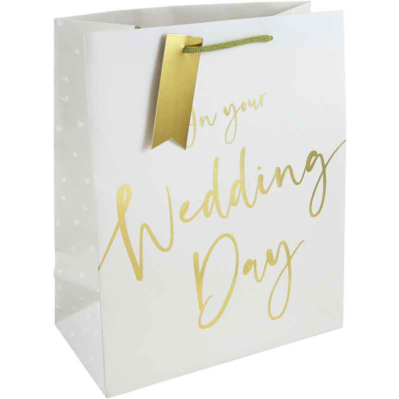 WEDDING DAY SCRIPT LARGE GIFT BAG 6S