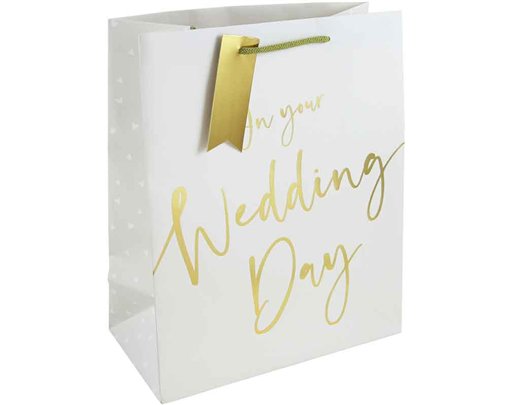WEDDING DAY SCRIPT LARGE GIFT BAG 6S