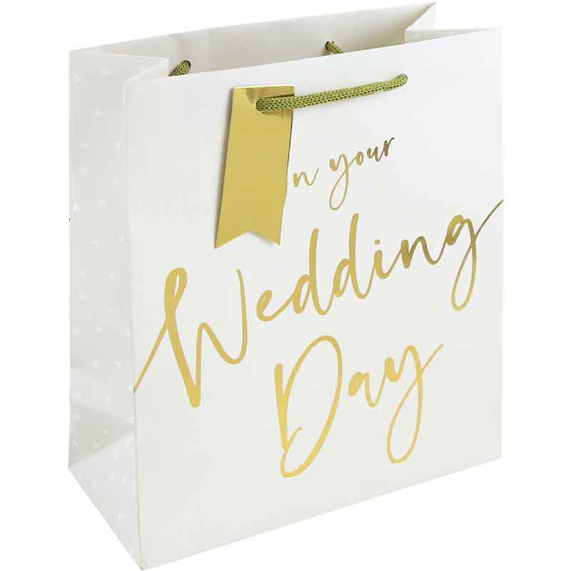 WEDDING DAY SCRIPT MEDIUM GIFT BAG 6S