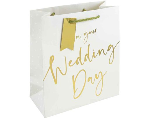 WEDDING DAY SCRIPT MEDIUM GIFT BAG 6S