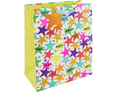 TEXT STARS LARGE GIFT BAG 6S