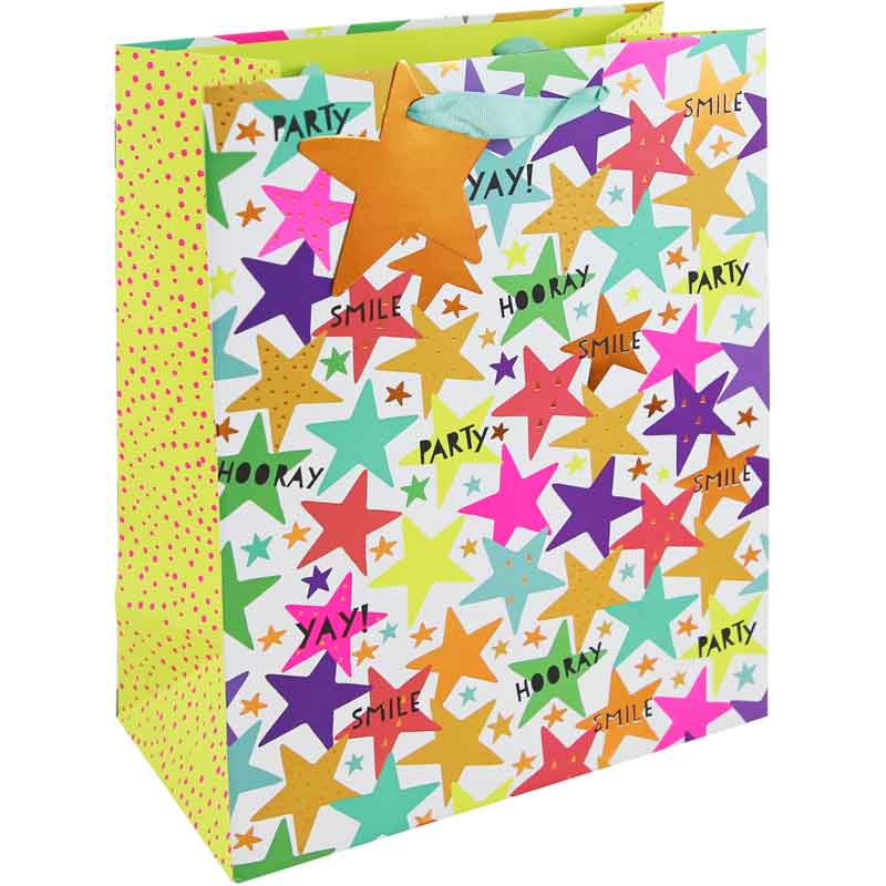TEXT STARS LARGE GIFT BAG 6S