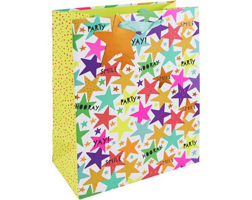 TEXT STARS LARGE GIFT BAG 6S