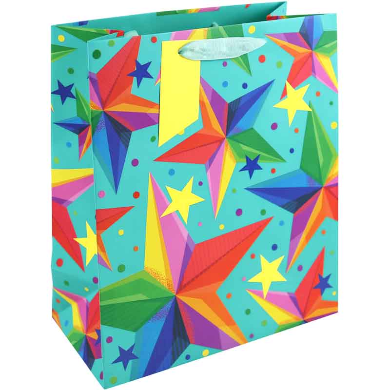 NEON STARS LARGE GIFT BAG 6S