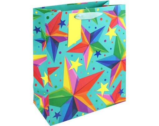 NEON STARS LARGE GIFT BAG 6S