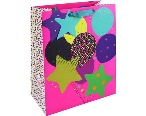 NEON BALLOONS LARGE GIFT BAG 6S