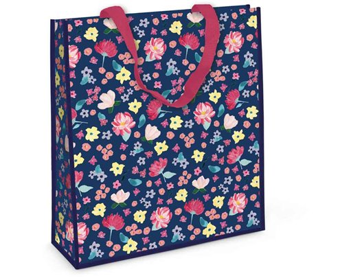 FLORAL SMALL PP WOVEN BAG 12S