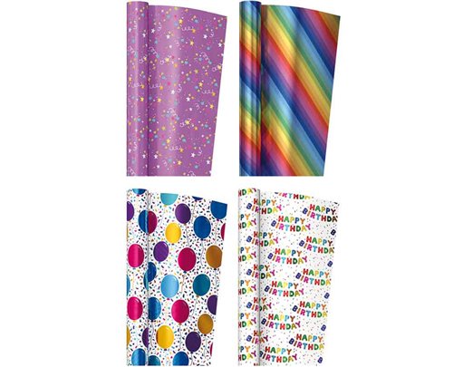 1.5m BRIGHTS FOIL ROLLWRAP 36S