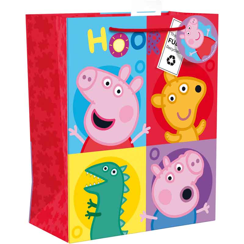 PEPPA PIG LARGE GIFT BAG 6S