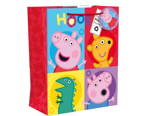 PEPPA PIG LARGE GIFT BAG 6S