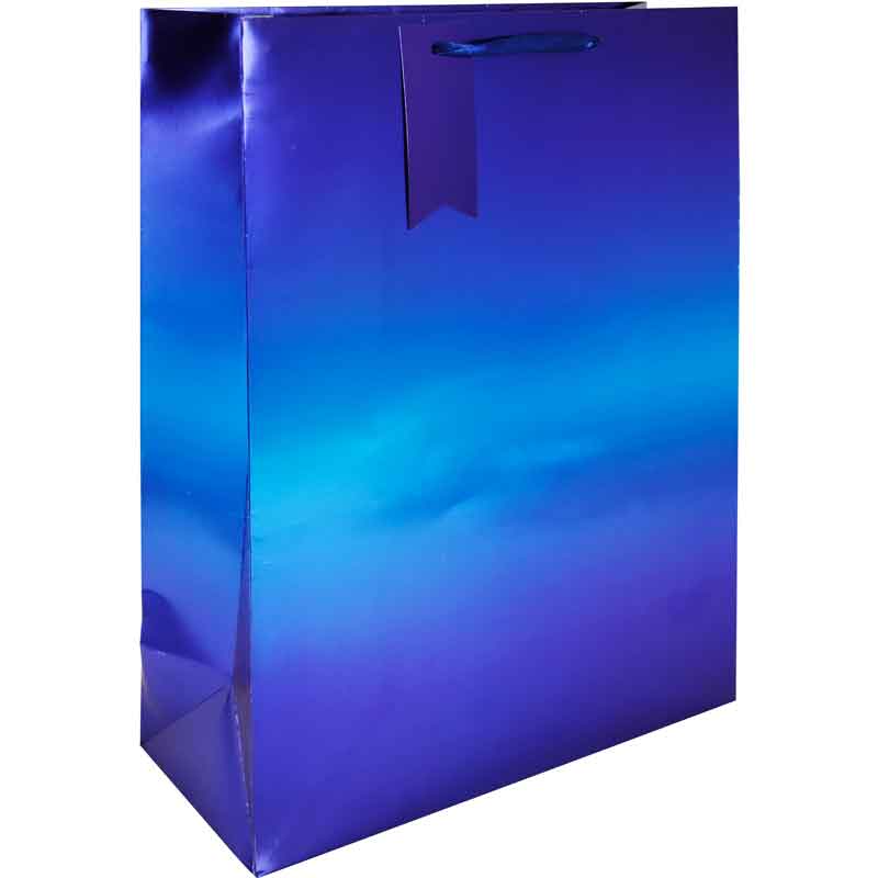 BLUE METALLIC XLG GIFT BAG 6S