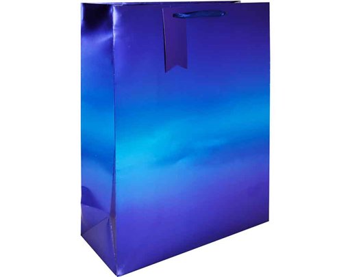 BLUE METALLIC XLG GIFT BAG 6S