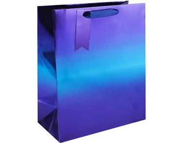 BLUE METALLIC LARGE GIFT BAG 6S