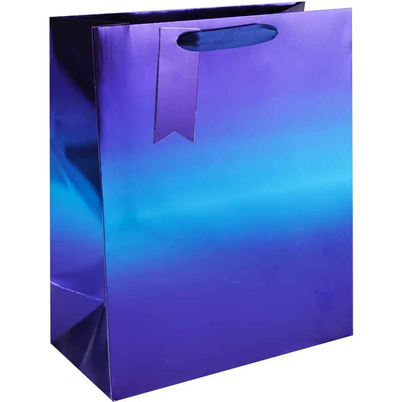 BLUE METALLIC LARGE GIFT BAG 6S