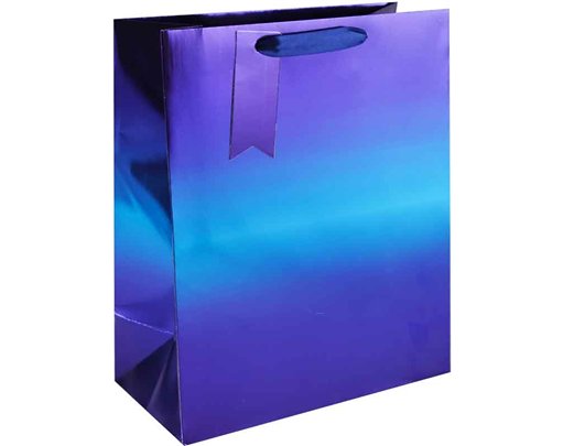 BLUE METALLIC LARGE GIFT BAG 6S