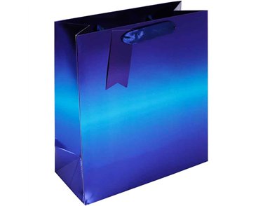BLUE METALLIC MEDIUM GIFT BAG 6S