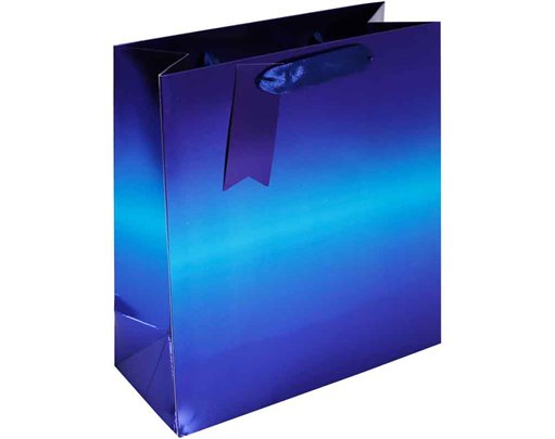 BLUE METALLIC MEDIUM GIFT BAG 6S