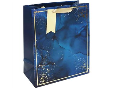BLUE MARBLE LARGE GIFT BAG 6S