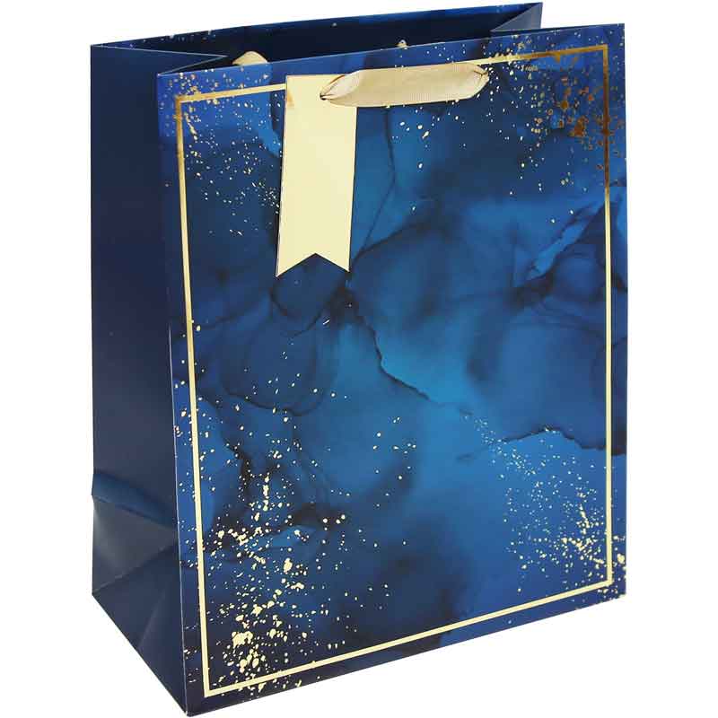 BLUE MARBLE LARGE GIFT BAG 6S