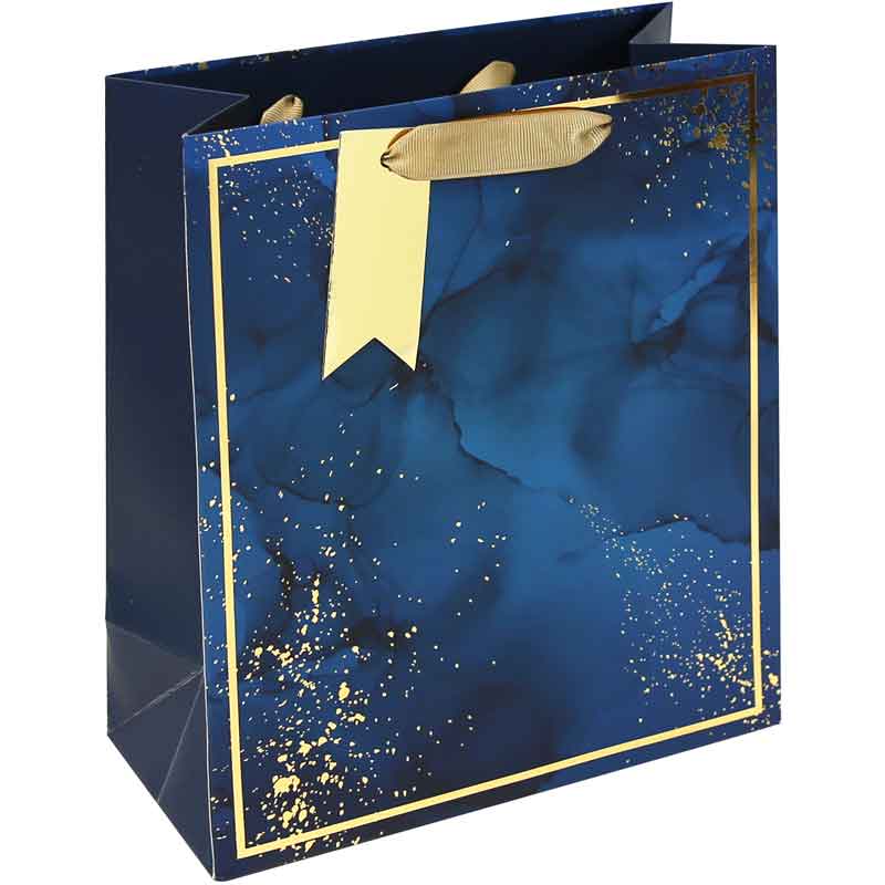 BLUE MARBLE MEDIUM GIFT BAG 6S