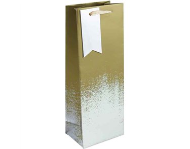 GOLD SILVER DISTRESSED BOTTLE BAG 6S