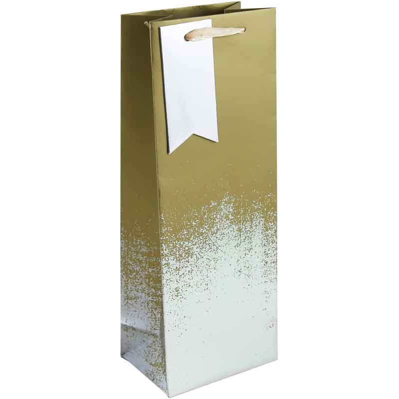 GOLD SILVER DISTRESSED BOTTLE BAG 6S