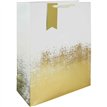 CREAM GOLD DISTRESSED XLG GIFT BAG 6S