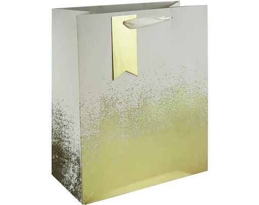 CREAM GOLD DISTRESSED LARGE GIFT BAG 6S