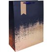 NAVY COPPER DISTRESSED XLG GIFT BAG 6S