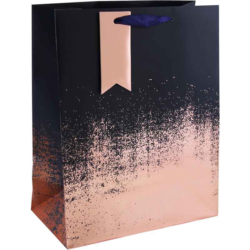 NAVY COPPER DISTRESSED LARGE GIFT BAG 6S