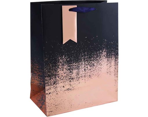 NAVY COPPER DISTRESSED LARGE GIFT BAG 6S