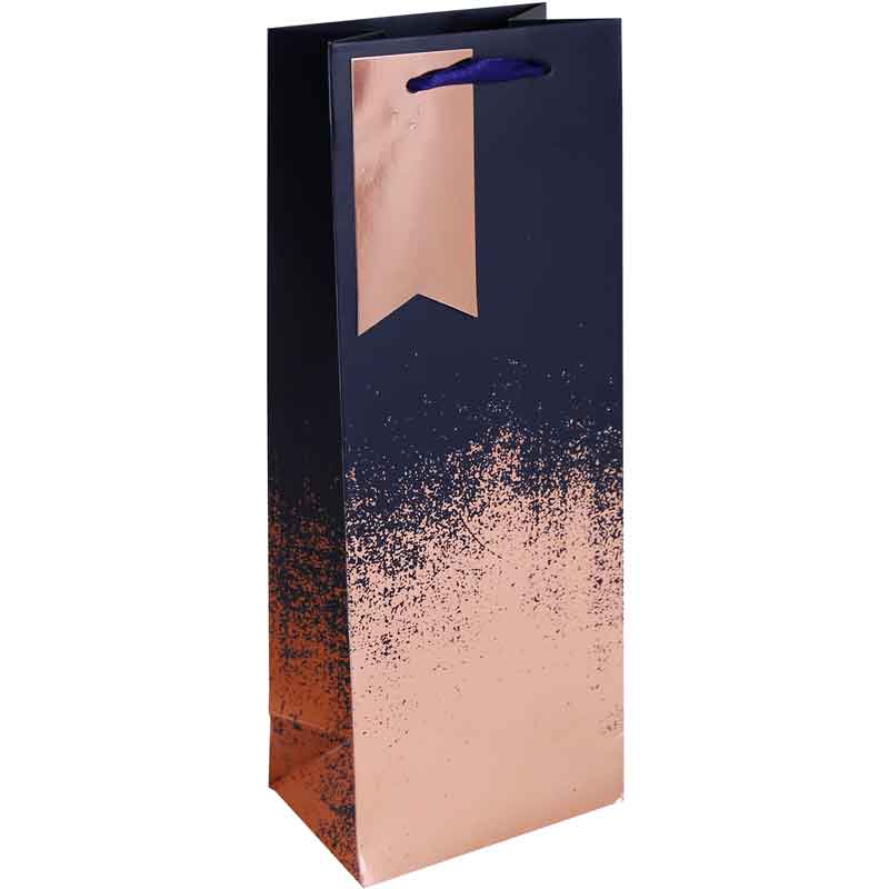 NAVY COPPER DISTRESSED BOTTLE BAG 6S