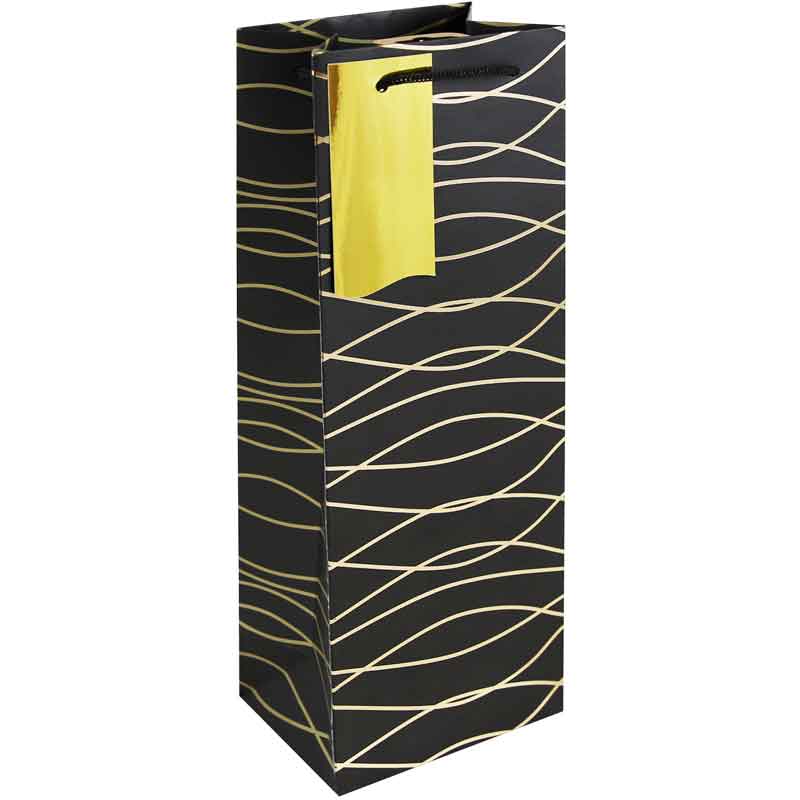 BLACK GEO BOTTLE BAG 6S
