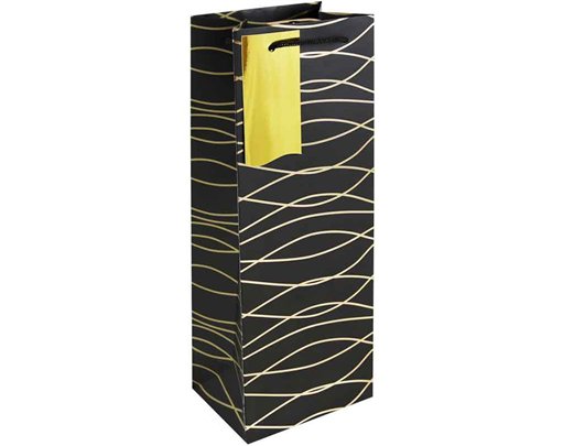 BLACK GEO BOTTLE BAG 6S