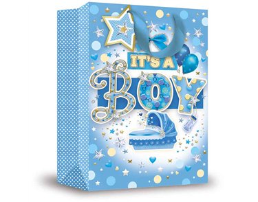 BABY BOY TRAD XLG GIFT BAG 6S