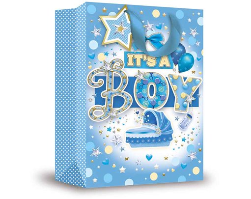 BABY BOY TRAD XLG GIFT BAG 6S