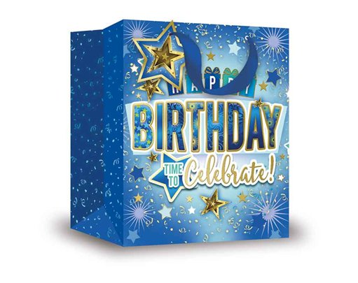 BIRTHDAY MALE TRAD LARGE GIFT BAG 6S