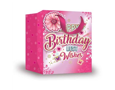 BIRTHDAY FEMALE TRAD MEDIUM GIFT BAG 6S
