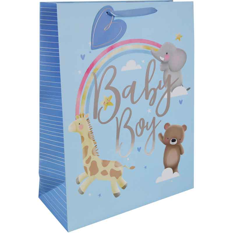BABY BOY ANIMALS XLG GIFT BAG 6S